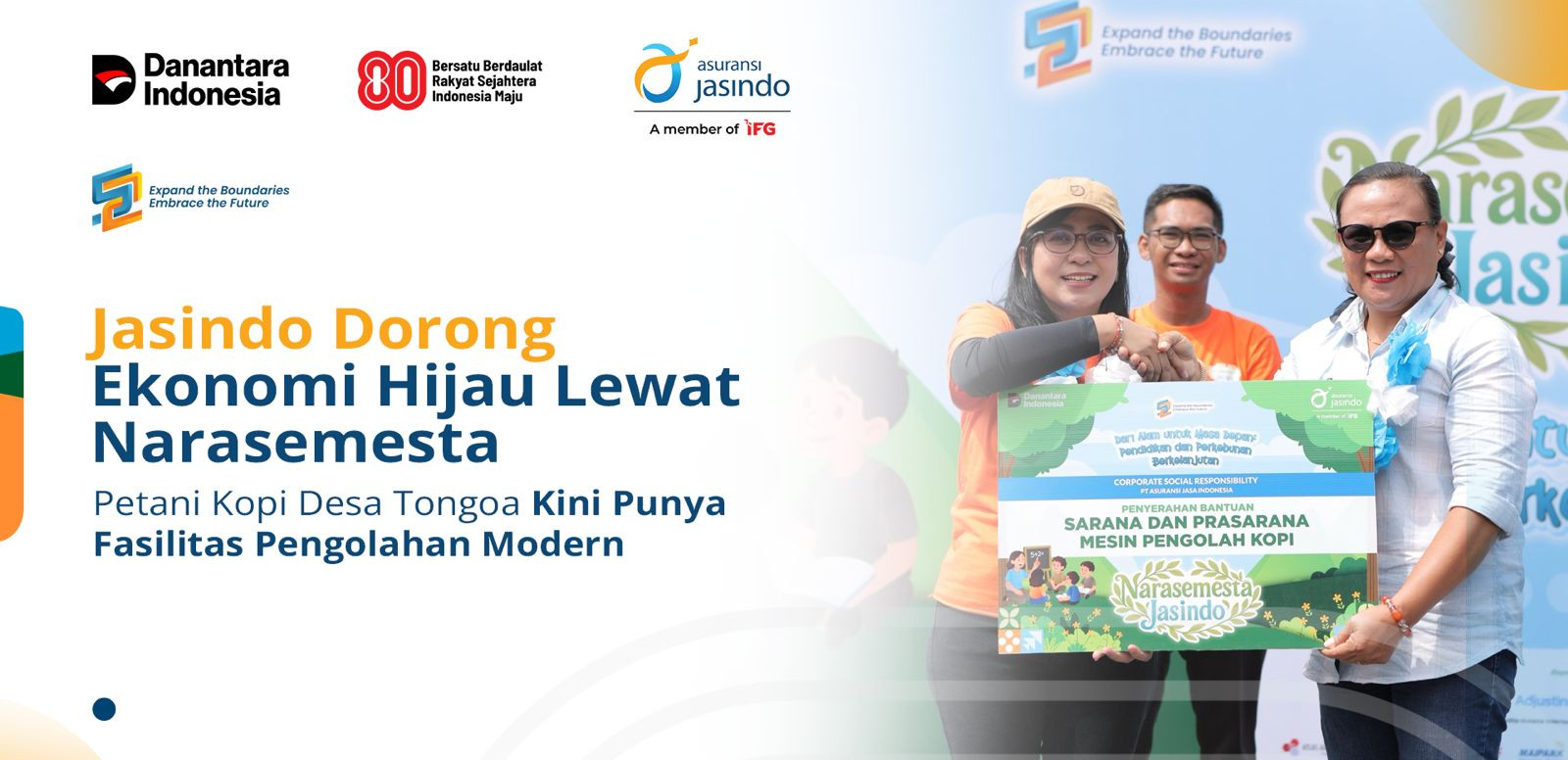 Jasindo Dorong Ekonomi Hijau Lewat Narasemesta,
Petani Kopi Desa Tongoa Kini Punya Fasilitas Pengolahan Modern