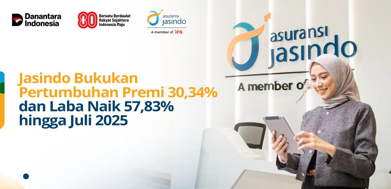 Jasindo Bukukan Pertumbuhan Premi 30,34% dan Laba Naik 57,83% hingga Juli 2025